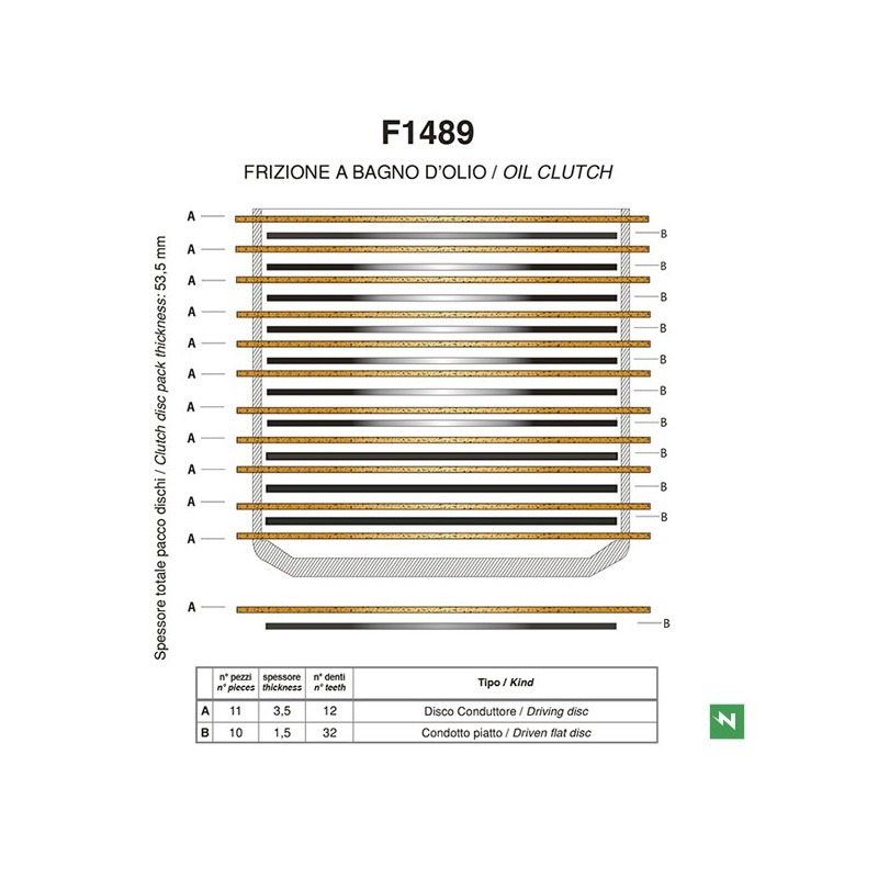 Dischi Frizione Guarniti OEM Newfren, F1489, per Ducati Newfren - 1