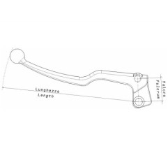 Leva di ricambio per Portaleva 3390.04