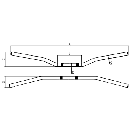 Manubrio Moto Guzzi in Acciao Cromato