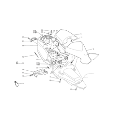 Adesivi posteriori Ducati Multistrada 1000DS/1100/620 43611421A Ducati - 1