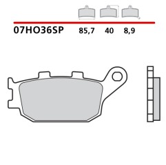 Pastiglie Freno SP 07HO36SP HONDA KAWASAKI SUZUKI, Brembo Brembo - 1