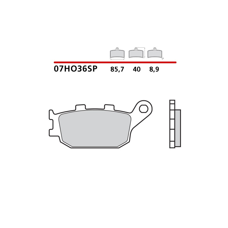 Pastiglie Freno SP 07HO36SP HONDA KAWASAKI SUZUKI, Brembo Brembo - 1 Pastiglie Freno SP 07HO36SP HONDA KAWASAKI SUZUKI, Brembo Brembo - 1