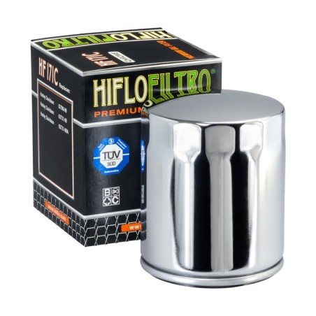 Filtro olio Hiflo HF171C cromo HARLEY-DAVIDSON MC, BUELL Hiflo - 1